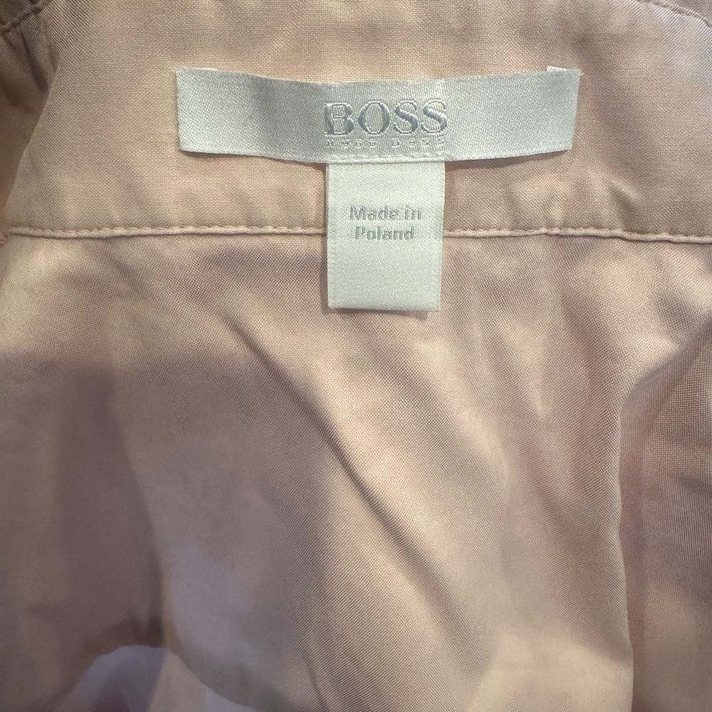 Hugo Boss Women's Light Pink Collar Bouse Size 8 - Picture 7 of 10